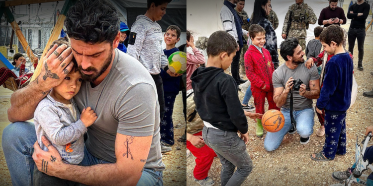 İtalyan aktör Michele Morrone deprem bölgesinde