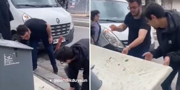 Çöp konteynerının içinde kalan bayan kendisini bu türlü dışarıya çıkarttırdı