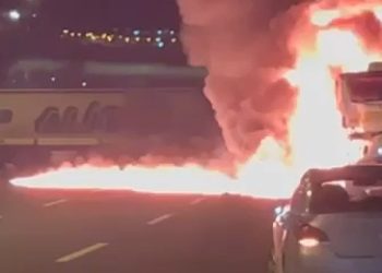 Otobüsün Alev Alev Yandığı Anlar Kameralarda