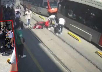 Sirkeci’de farklı kaza; motosiklete bodoslama bu türlü daldı