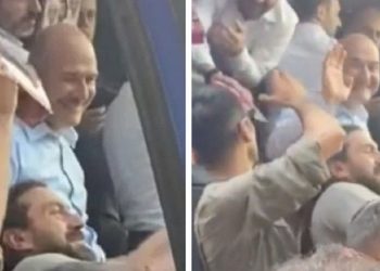 Soylu’nun otobüsünden atılan oyuncak vatandaşın başına çarptı