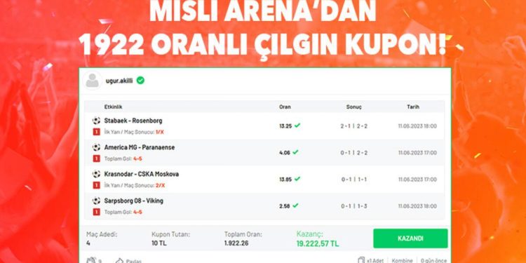 90+7’de gelen golle kazanan mucize iddaa kuponu! 1.922 katı…