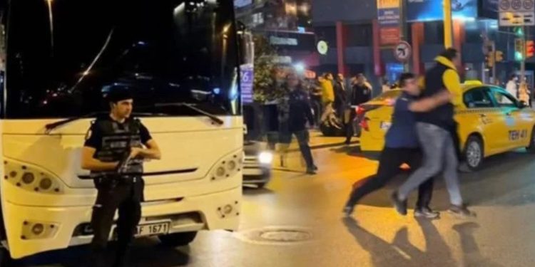 Bağdat Caddesi’nde Galatasaray taraftarlarının araçlarına hücum