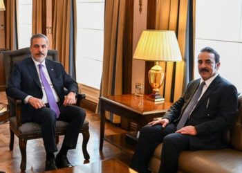 Bakan Fidan Katar’ın Ankara Büyükelçisi Mohammed Nasser ile görüştü