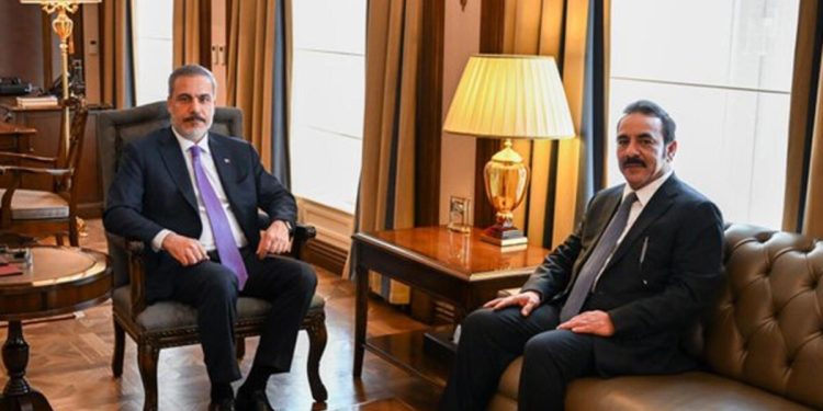 Bakan Fidan Katar’ın Ankara Büyükelçisi Mohammed Nasser ile görüştü