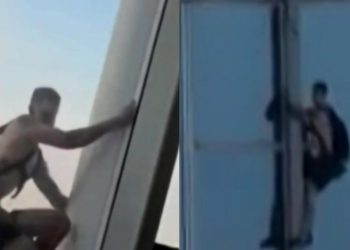 Dünyanın en yüksek 5. binasına ekipmansız tırmandı!