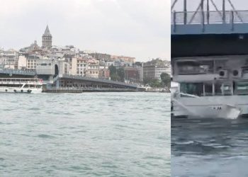 Galata Köprüsü’ne Tekne Çarptı!
