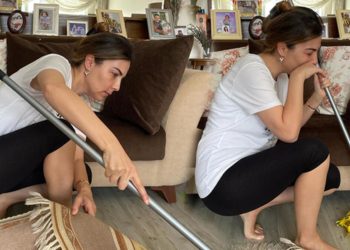 ‘Her şeyle ilgilenmeye çalışıyorum’ Ünlü oyuncu anne meskeninde…