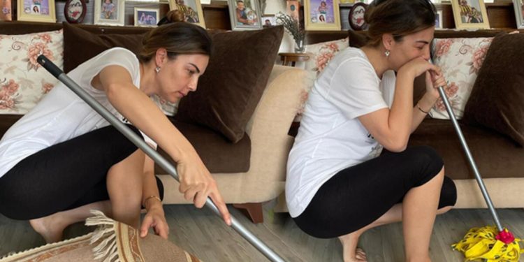 ‘Her şeyle ilgilenmeye çalışıyorum’ Ünlü oyuncu anne meskeninde…