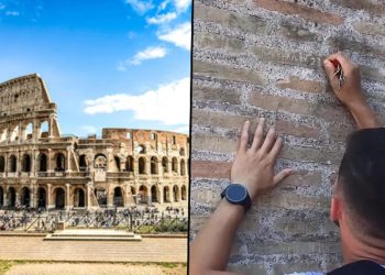 İtalya’da Kolezyum’a isim kazıyan turist aranıyor