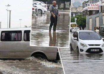 İzmir’i Sağanak Vurdu! Sokakları Su Bastı…