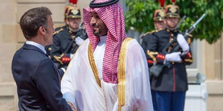 Macron, Veliaht Prens Selman ve Elon Musk ile görüştü