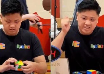 Rubik Küpü’nü 3.13 saniyede çözerek rekor kırdı