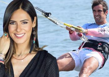 Sevgiliye kitesurf dersi verecek