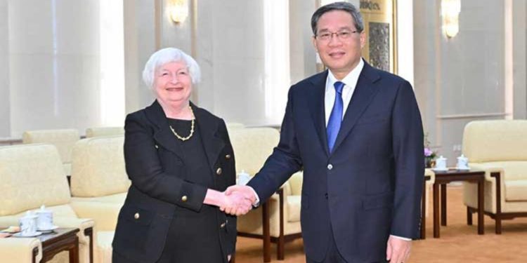 ABD Hazine Bakanı Yellen, Çin Başbakanı Li ile bir ortaya geldi