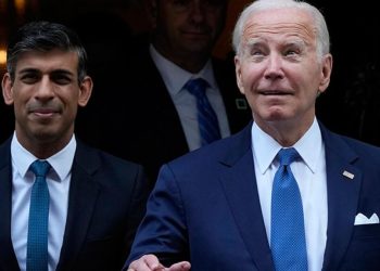 ABD Lideri Biden, İngiltere başbakanı Rishi Sunak ile bir ortaya geldi