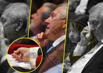 Aziz Yıldırım Fenerbahçe gecesinde gözyaşlarına hakim olamadı, ağlamamak için kızının elini tuttu