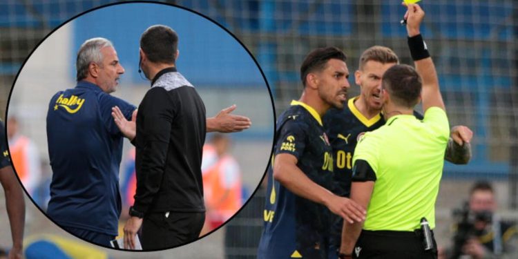 Fenerbahçe – Kızılyıldız maçında gergin anlar! İsmail Kartal sıkıntıdan çıktı, kırmızı kart gördü