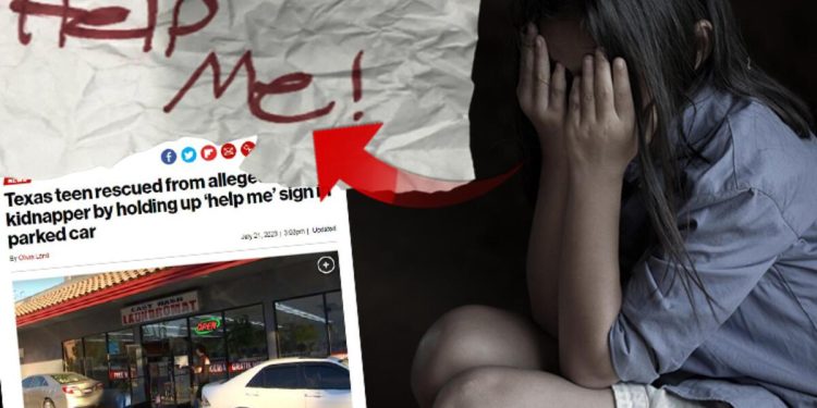 Kız çocuğunun elindeki ‘Yardım edin’ yazan kağıt kesimini görenler polisi aradı! Kan donduran olay…