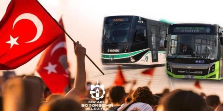 Kocaeli’de bugün ulaşım fiyatsız