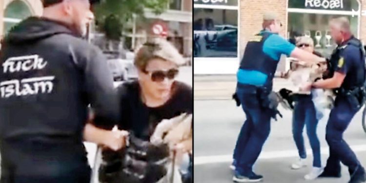 Kuran’a saldırıyı önlemek isteyen bayana gözaltı