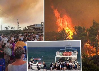 Yunanistan’ın Rodos adasında büyük yangın! Binlerce kişi tahliye edildi