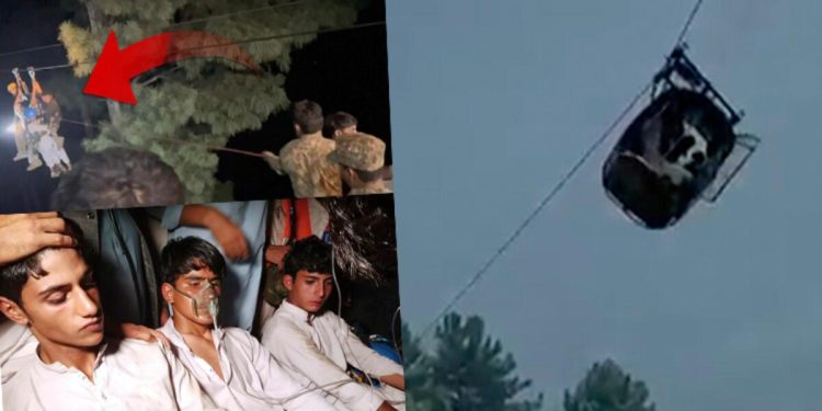 500 metre yükseklikte asılı kalan 8 kişi 14 saatlik bir operasyonla kurtarıldı!