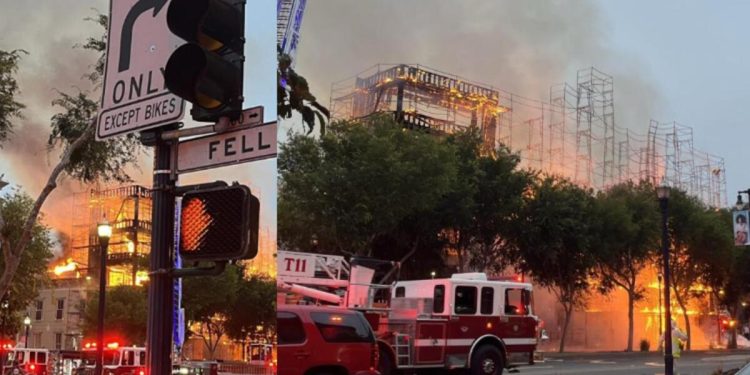 ABD’de inşaat halindeki apartmanda yangın