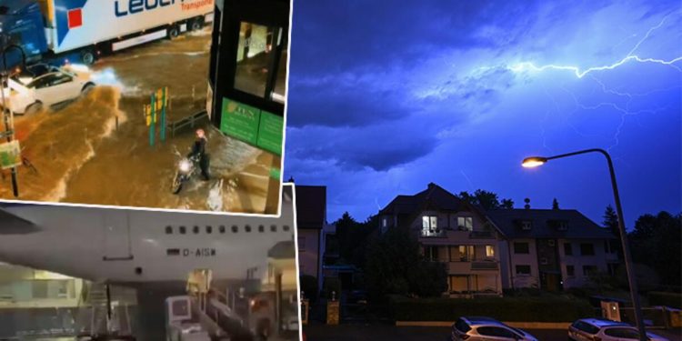 Almanya’da hayat felç oldu: Nürnberg sular altında