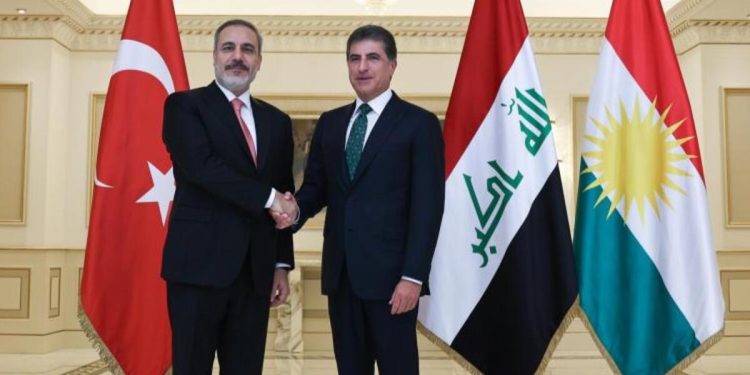 Bakan Fidan, IKBY Lideri Neçirvan Barzani ile görüştü