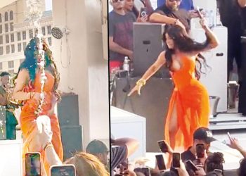 Bira dökene mikrofon fırlattı