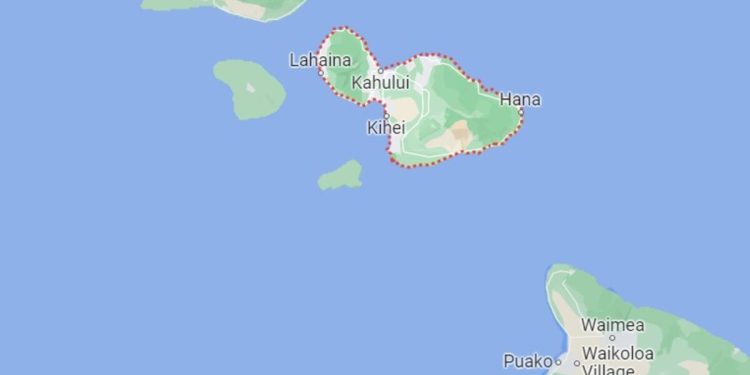 Hawaii Maui adası nerede? Hawaii Maui adası harita üzerindeki pozisyonu