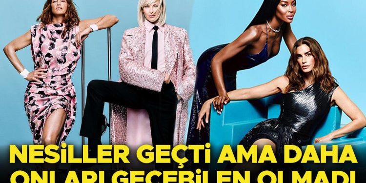 Hepsi yarı yaşlarındaki modellere taş çıkarıyor: Tüm vakitlerin en düzgün üstün modelleri yıllar sonra birlikte poz verdi