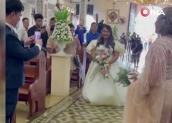 Kilise göle döndü lakin tekrar de düğünü yaptılar