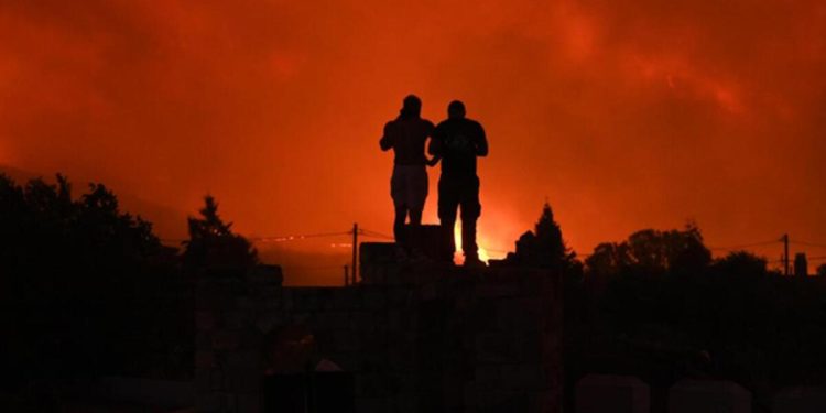 Komşu orman yangınları ile çaba ediyor! 18 kişinin cansız vücuduna ulaşıldı