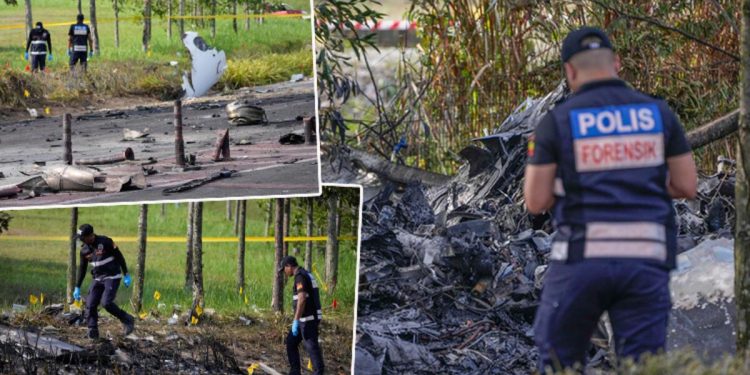 Malezya’da facia! Özel jet otoyola düştü: 10 meyyit