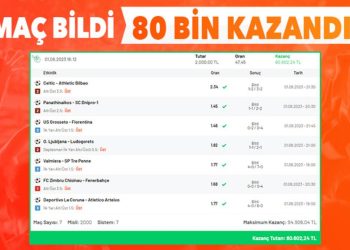 Misli’de 7 maçlık iddaa kuponu yaptı, 80 bin 600 TL kazandı!