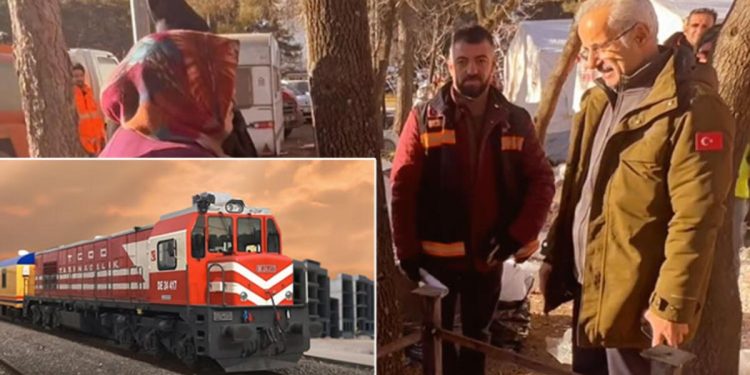 Yük trenleri sarsıntı bölgesine yardım taşımaya devam ediyor! Bakan Uraloğlu: 170’inci tren de bölgeye ulaştı