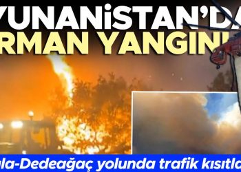 Yunanistan’da orman yangını… İpsala-Dedeağaç Egnatia yolunda trafik süreksiz olarak kısıtlandı