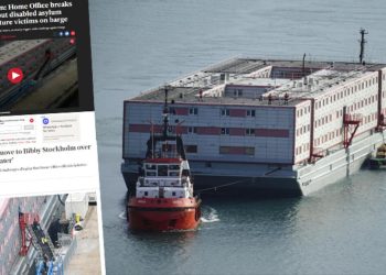 ‘Yüzen hapishane’ye birinci mülteciler gitti! İngiliz basını büyük skandalı yazdı: Hükümet 24 saat mühlet verdi