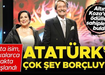 ‘Atatürk’e çok şey borçluyum’ Altın Koza’da mükafatlar sahiplerini buldu