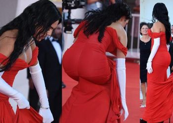 Bir elbise başına ne işler açtı… Madem taşıyamıyorsun bunu neden giydin!