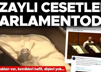 Bu bir dönüm noktası: Uzaylı cesetleri parlamentoda sergilendi! 3 parmakları var, kemikleri hafif, dişleri yok…