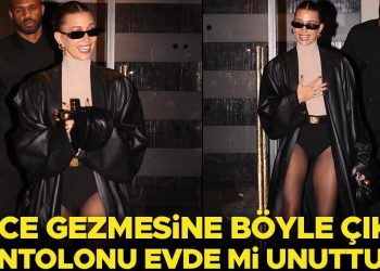 Bu cüret herkeste bulunmaz… Gece gezmesine pantolonsuz gitti!