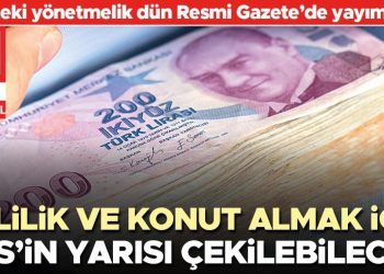 Evlilik ve konut almak için BES’in yarısı çekilebilecek