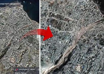 Felaketin öncesi ve sonrası bu türlü görüntülendi