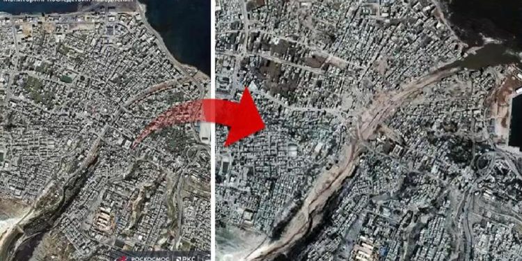 Felaketin öncesi ve sonrası bu türlü görüntülendi