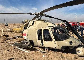 Irak’ta askeri helikopter düştü: 2 yaralı