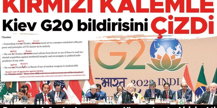 Kiev G20 bildirisini kırmızı kalemle çizdi