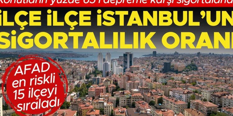 Konutların yüzde 65’i sarsıntıya karşı sigortalandı: İlçe ilçe İstanbul’un sigortalılık oranı